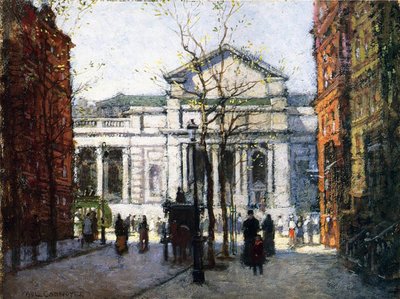 The New York Library by Paul Cornoyer